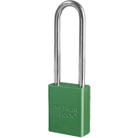 Cadenas de s&eacute;curit&eacute; American Lock, Vert, Cl&eacute;s diff&eacute;rentes, Aluminium, Largeur de 1-1/2" Pathway Supply LP