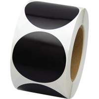 Pastilles de marquage color&eacute;es, Cercle, 3" lo x 3" la, Noir, Vinyle Pathway Supply LP