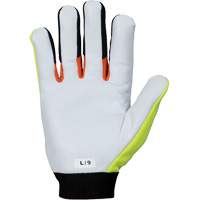 Gants de m&eacute;canicien &agrave; haute visibilit&eacute; ClutchGear, Paume Cuir fleur de ch&egrave;vre, Taille Moyen Pathway Supply LP