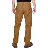 Heavy-Duty Flex Work Pants, Poly-Cotton/Spandex, Khaki, Size 32, 32 Inseam Pathway Supply LP