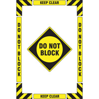 Trousse de marquage du sol ?Keep Clear Do Not Block? (se tenir &agrave; l&eacute;cart - ne pas encombrer), Adh&eacute;sif, Anglais avec pictogramme Pathway Supply LP