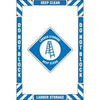 "Ladder Storage" Floor Marking Kit, Adhesive, English with Pictogram Pathway Supply LP