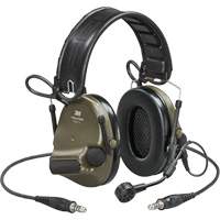 Casque VI NIB avec deux fils de sortie et rail arc Peltor ComTac, Style Bandeau, 23 dB Pathway Supply LP