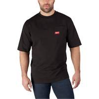 Heavy-Duty Pocket T-Shirt, Men's, Small, Black Pathway Supply LP
