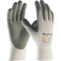 ATG MaxiFoam&reg; Premium Seamless Knit Gloves, Large, Nitrile Coating, 15 Gauge, Nylon Shell Pathway Supply LP