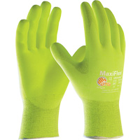 ATG MaxiFlex&reg; Ultimate High Visibility Seamless Gloves, Large, Nitrile Coating, 15 Gauge, Nylon/Elastane Shell Pathway Supply LP