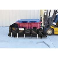 Ultra-IBC Berm&reg; Spill Berm, 400 US gal. Capacity, 6' W x 6' L x 18" H, L-Bracket Pathway Supply LP