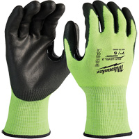 High-Visibility Cut-Resistant Gloves, Size Small, 15 Gauge, Nitrile/Polyurethane Coated, Polyethylene Shell, ANSI/ISEA 105 Level 3 Pathway Supply LP
