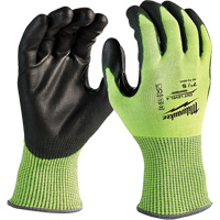 High-Visibility Cut-Resistant Gloves, Size Small, 13 Gauge, Nitrile/Polyurethane Coated, Polyethylene Shell, ANSI/ISEA 105 Level 4 Pathway Supply LP