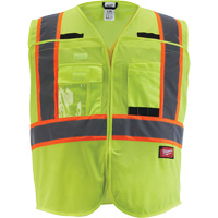 Flagman Safety Vest, High Visibility Lime-Yellow, Medium/Small Pathway Supply LP
