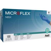 Gants Microflex N85, T-petit, Nitrile, 3,5 mils, Sans poudre, Bleu, Classe 2 Pathway Supply LP