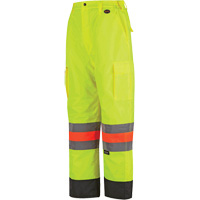 6041 Pantalon de contr&ocirc;le de la circulation pour l'hiver qu&eacute;b&eacute;cois, Polyester, T-petit, Jaune lime haute visibilit&eacute; Pathway Supply LP