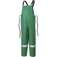 P43 035 CA-43&reg; FR Chemical- & Acid-Resistant Safety Bib Pants, Small, Green Pathway Supply LP