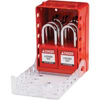 Ultra Compact Group Lockout Box with Nylon Safety Lockout Padlocks, Red Pathway Supply LP