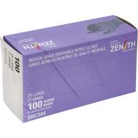 Medical Grade Disposable Gloves, 2X-Large, Nitrile, 6-mil, Powder-Free, Black, Class 2 Pathway Supply LP