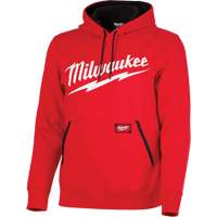 Chandail &agrave; capuchon de poids moyen avec logo Milwaukee, Hommes, Petit, Rouge Pathway Supply LP