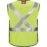 Breakaway Mesh Safety Vest, Black/High Visibility Lime-Yellow, Medium/Small Pathway Supply LP