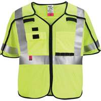 Breakaway Mesh Safety Vest, Black/High Visibility Lime-Yellow, Medium/Small Pathway Supply LP