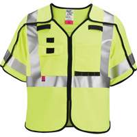 Breakaway Mesh Safety Vest, Black/High Visibility Lime-Yellow, Medium/Small Pathway Supply LP