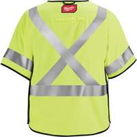 Breakaway Mesh Safety Vest, Black/High Visibility Lime-Yellow, Medium/Small Pathway Supply LP