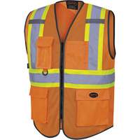 6960 Veste de s&eacute;curit&eacute; &agrave; maille en avant, Orange haute visibilit&eacute;, Moyen, Polyester Pathway Supply LP