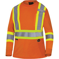 6968 T-shirt de s&eacute;curit&eacute; en il-de-perdrix pour femme, Polyester, T-petit, Orange haute visibilit&eacute; Pathway Supply LP