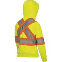 6925W Women's Zip Style Hoodie, X-Small, High Visibility Yellow Pathway Supply LP