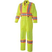 5999A Traffic Safety Coveralls, X-Small, High Visibility Lime-Yellow Pathway Supply LP