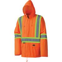 5598 Combinaison de pluie imperm&eacute;able et l&eacute;g&egrave;re, Polyester/PVC, Petit, Orange haute visibilit&eacute; Pathway Supply LP