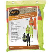 5599 Combinaison de pluie imperm&eacute;able et l&eacute;g&egrave;re, Polyester/PVC, T-petit, Jaune lime haute visibilit&eacute; Pathway Supply LP