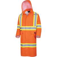 5630 Manteau long imperm&eacute;able The Rock 300D, Polyester, Petit, Orange haute visibilit&eacute; Pathway Supply LP