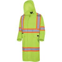 5631 Manteau long imperm&eacute;able The Rock 300D, Polyester, Petit, Jaune lime haute visibilit&eacute; Pathway Supply LP