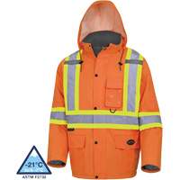 5030 Manteau de s&eacute;curit&eacute; matelass&eacute; imperm&eacute;able, Orange haute visibilit&eacute;, Petit Pathway Supply LP