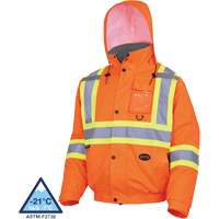 5032 Waterproof Winter Quilted Safety Bomber Jacket, Polyester, High Visibility Orange, Small Pathway Supply LP