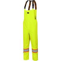 5054 The Rock 300D Insulated Bib Pants, Polyester, Small, High Visibility Lime-Yellow Pathway Supply LP