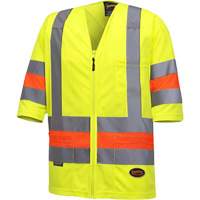 6019 Chandail de circulation &agrave; manches courtes  Qu&eacute;bec, Polyester, T-petit, Jaune lime haute visibilit&eacute; Pathway Supply LP
