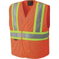 6914A Veste de s&eacute;curit&eacute; ignifug&eacute;e, Orange haute visibilit&eacute;, Moyen/Petit, Polyester Pathway Supply LP