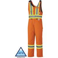 5534A Flame-Resistant Quilted Safety Overalls, Small, Orange Pathway Supply LP
