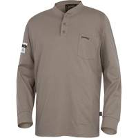 331 Chandail Henley en tricot interlock ignifuge, Petit, Beige Pathway Supply LP