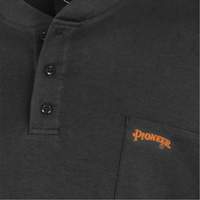 332 Chandail Henley en tricot interlock ignifuge, Petit, Noir Pathway Supply LP