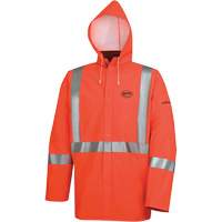 576J High-Visibility FR Rain Jacket, Small, High Visibility Orange Pathway Supply LP