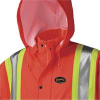 5896 Flame Resistant Waterproof Long Coat, Small, High Visibility Orange Pathway Supply LP