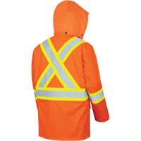 5892PKT High-Visibility FR Waterproof Safety Jacket, X-Small, High Visibility Orange Pathway Supply LP