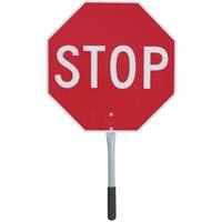 456 Traffic Stop/Slow Paddle, 18" x 18", Corrugated Plastic, English Pathway Supply LP