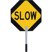 456 Traffic Stop/Slow Paddle, 18" x 18", Corrugated Plastic, English Pathway Supply LP