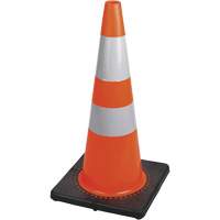183 Premium Flexible Safety Cone, 28", Orange, 4" & 6" Reflective Collar(s) Pathway Supply LP