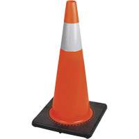 183N Premium Flexible Safety Cone, 28", Orange, 4" Reflective Collar(s) Pathway Supply LP