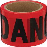 388 Danger Tape, Bilingual, 3" W x 200' L, 1.5 mils, Black on Red Pathway Supply LP