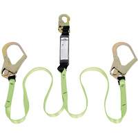 SA-54022-6 Shock Absorbing Lanyard, 6', Rebar Hook Center, Snap Hook Leg Ends, Polyester Pathway Supply LP