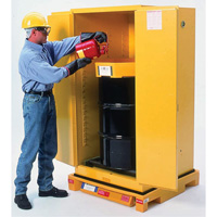 Single Drum Ultra-Safety Cabinet Bladder System&reg;, 37.8" L x 37.8" W x 6.3" H, 1500 lbs. Load Capacity Pathway Supply LP